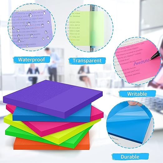 7191Mp9Z6RL._SX522_540x_759bb0dd-748c-422c-93bc-8a873635144a.jpg Transparent Sticky Note Pads 100 pcs - Image 4